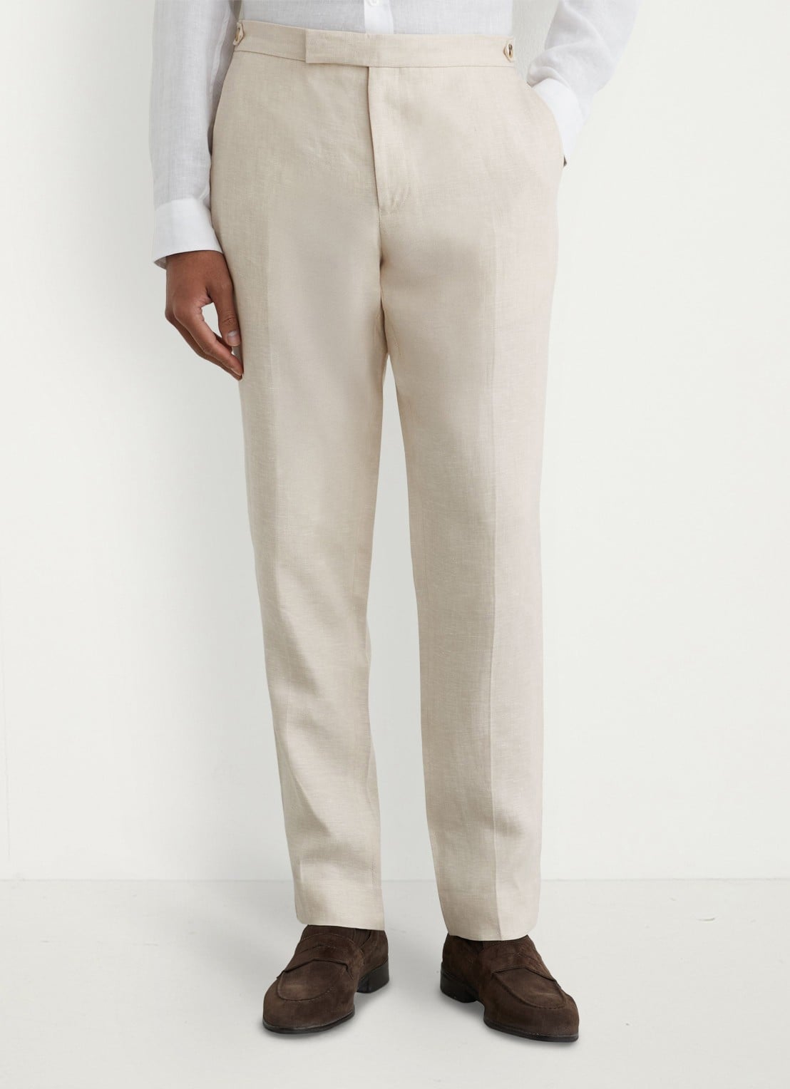 Reiss Tapered fit chino met knoop detail - detail 2 stone / beige