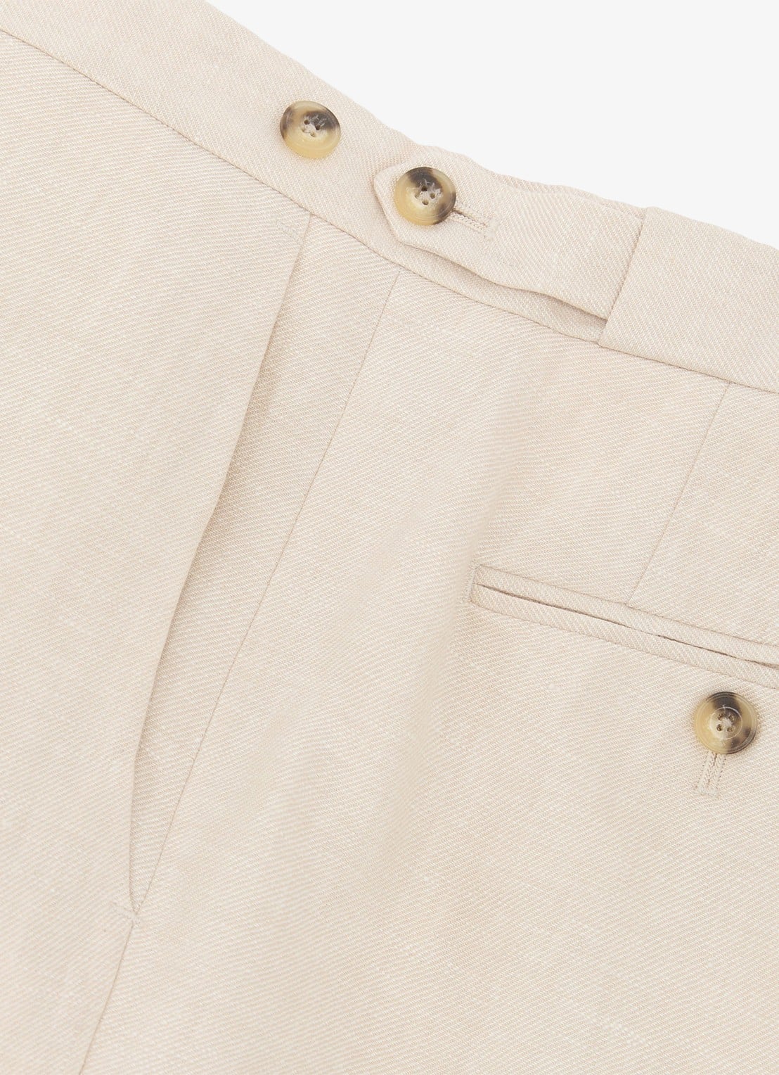 Reiss Tapered fit chino met knoop detail - detail 4 stone / beige