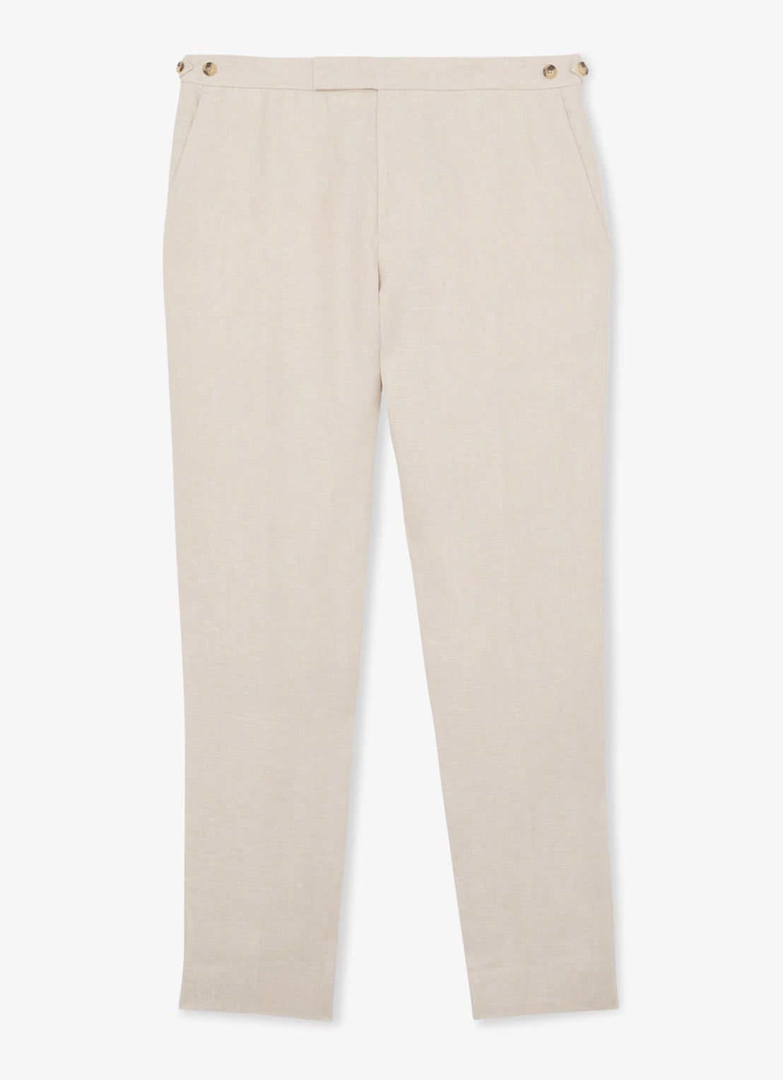 Reiss Tapered fit chino met knoop detail - voorkant 5 stone / beige