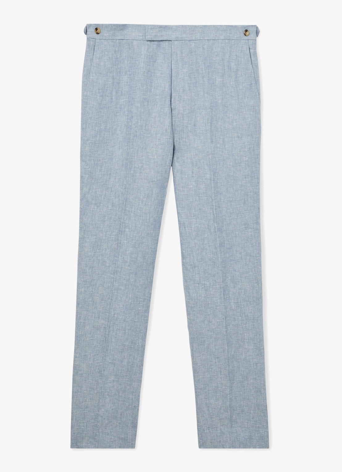 Reiss Tapered fit chino met knoop detail - voorkant 2 lichtblauw
