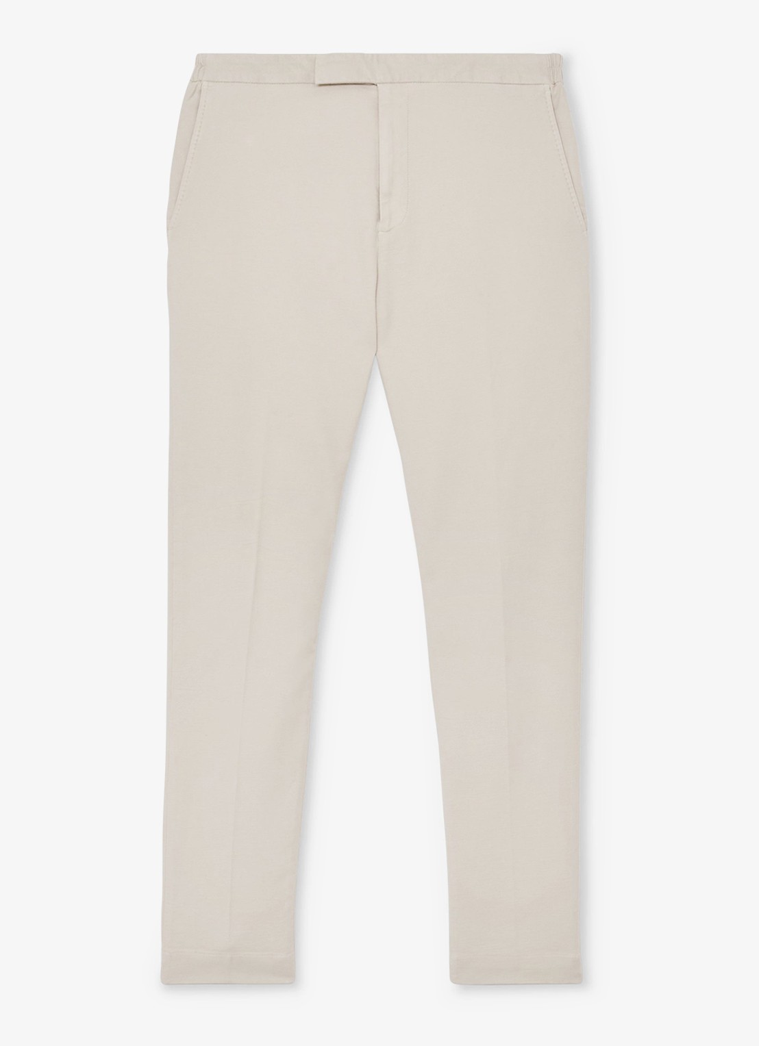 Reiss Tapered fit pantalon met steekzakken - voorkant 6 stone / beige