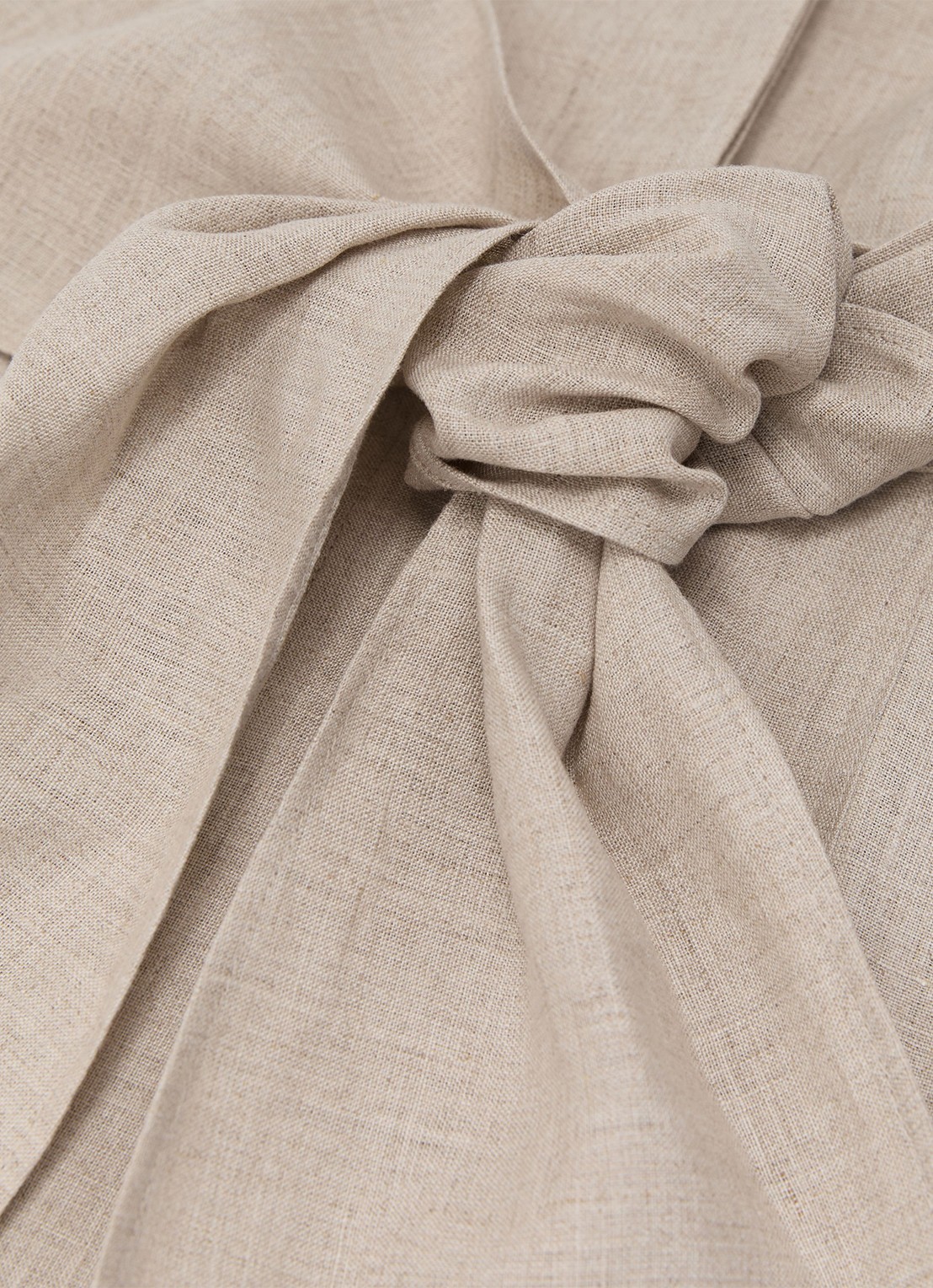Reiss Tara midi jurk van linnen - detail 4 lichtgrijs