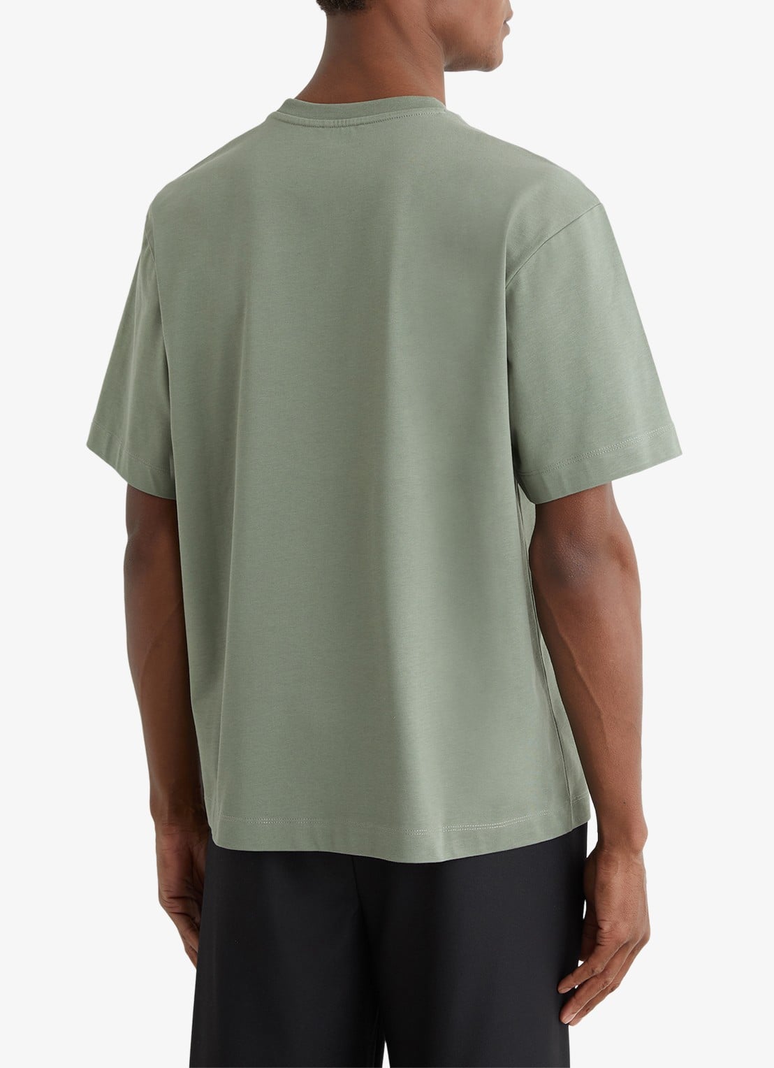 Reiss TATE Cotton Pigment-Dyed Relaxed-Fit T-Shirt - achterkant 3 groen