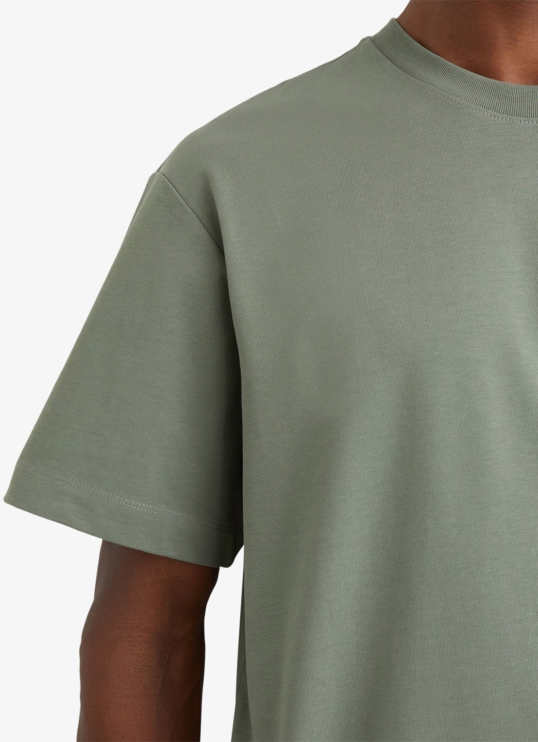 Reiss TATE Cotton Pigment-Dyed Relaxed-Fit T-Shirt - detail 5 groen