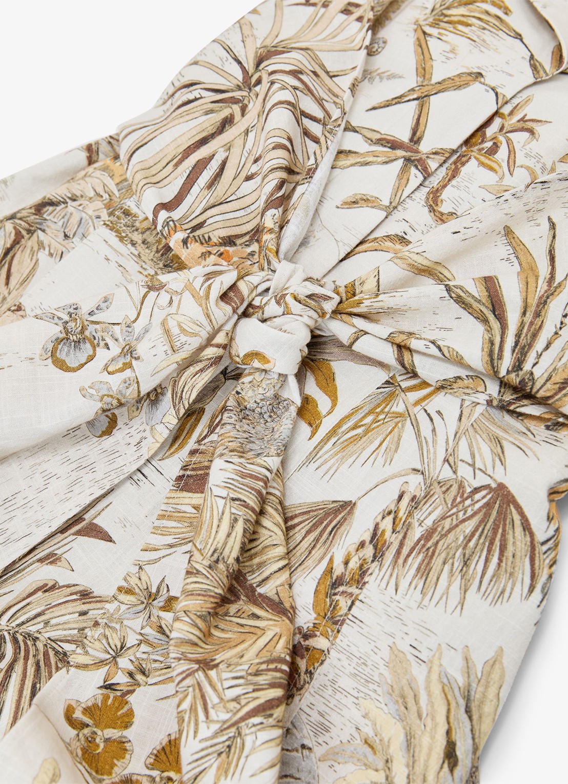 Reiss Tate midi jurk met print - detail 7 gebroken wit