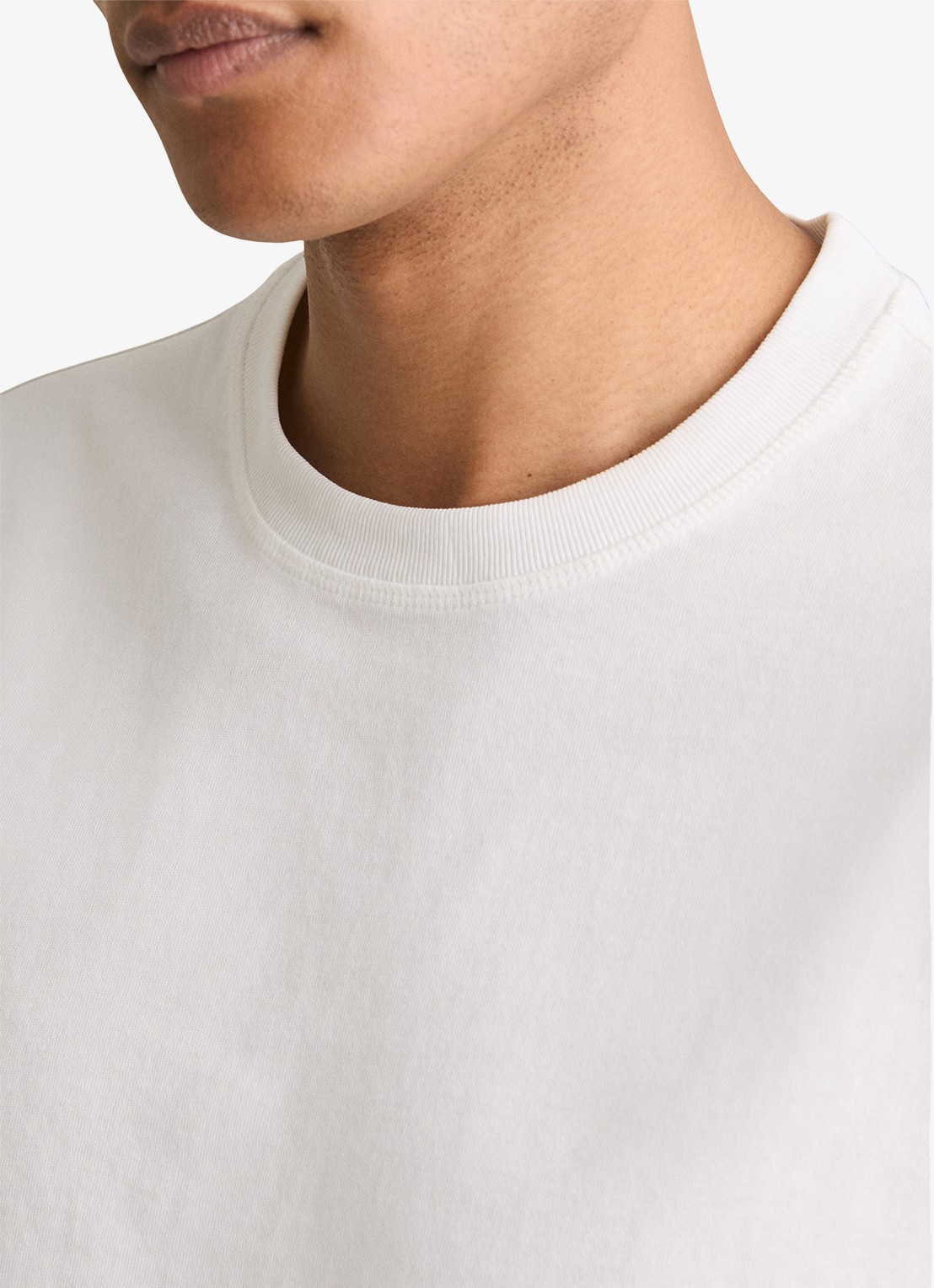 Reiss Tate oversized T-shirt met ronde hals - detail 3 wit