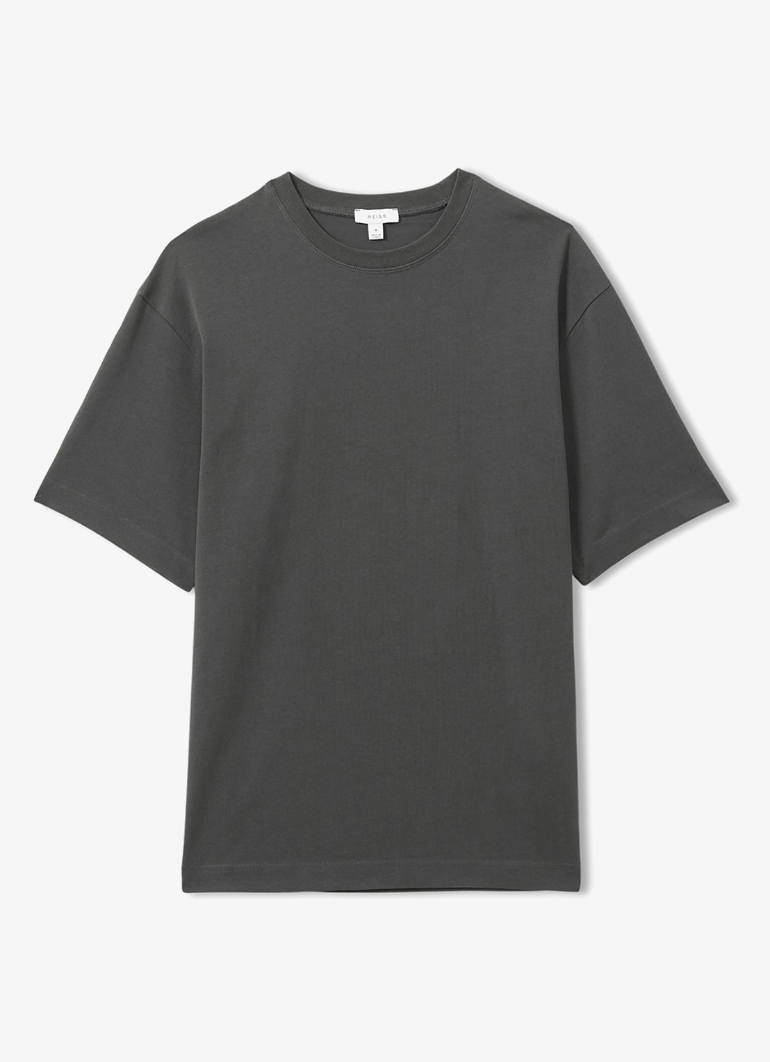 Reiss Tate T-shirt met ronde hals  - voorkant antraciet