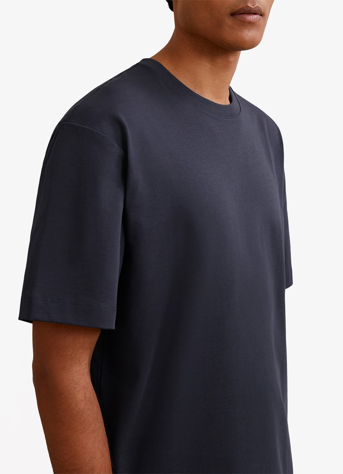 Reiss Tate T-shirt met ronde hals - detail 5 navy / blauw