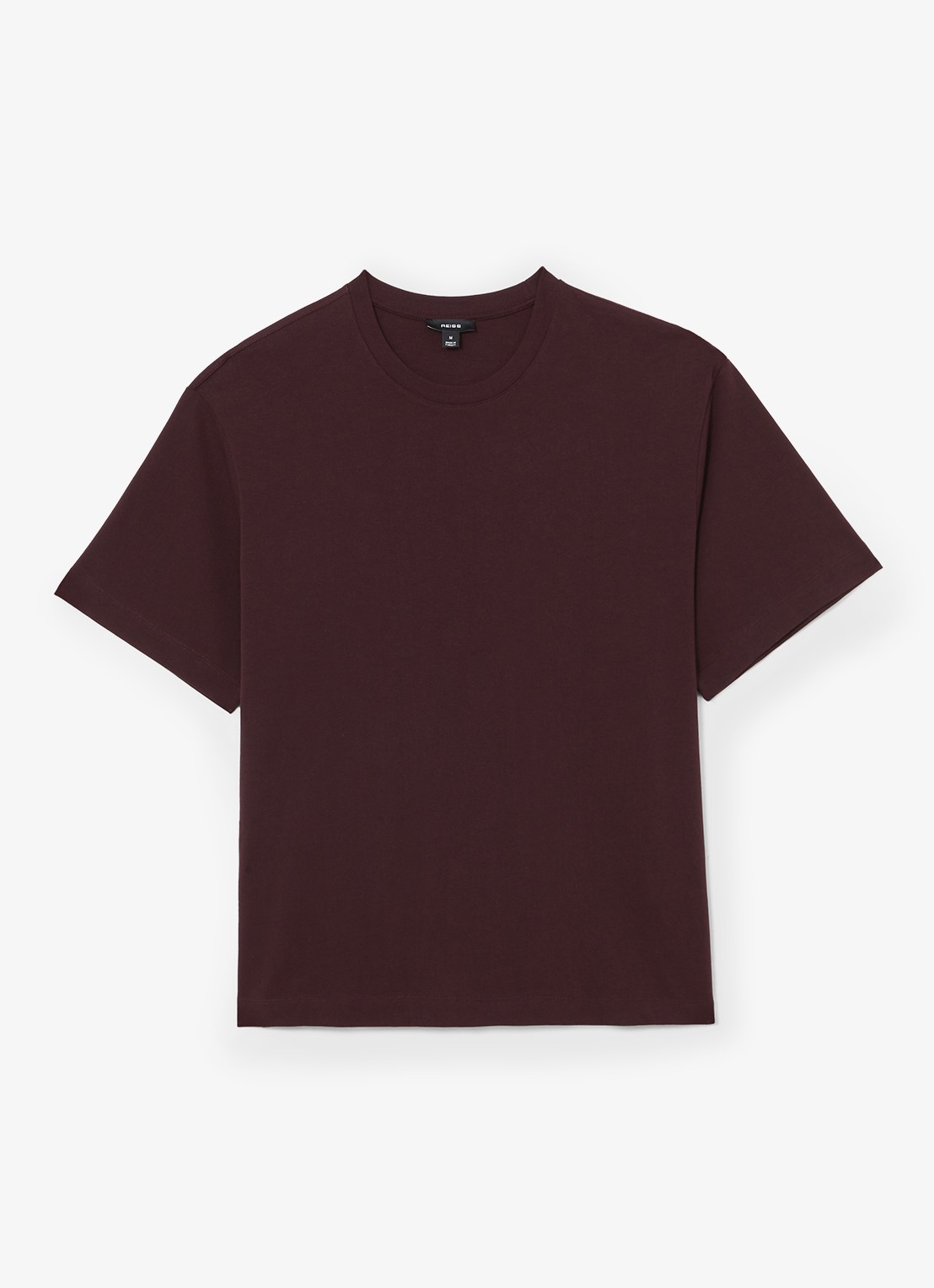 Reiss Tate T-shirt met ronde hals - voorkant 2 bordeauxrood