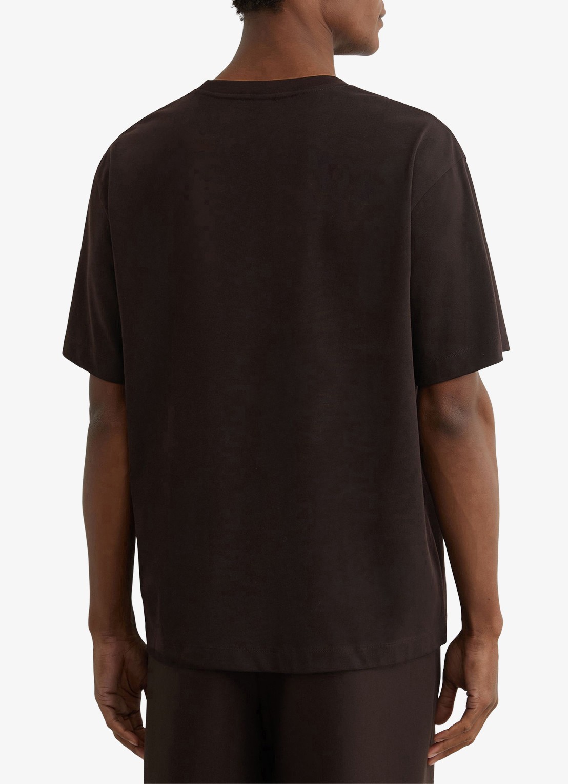 Reiss Tate T-shirt met stretch - detail 4 donkerbruin