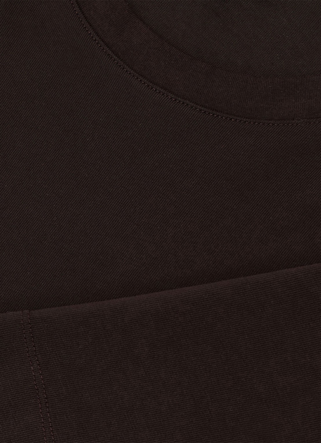 Reiss Tate T-shirt met stretch - detail 5 donkerbruin
