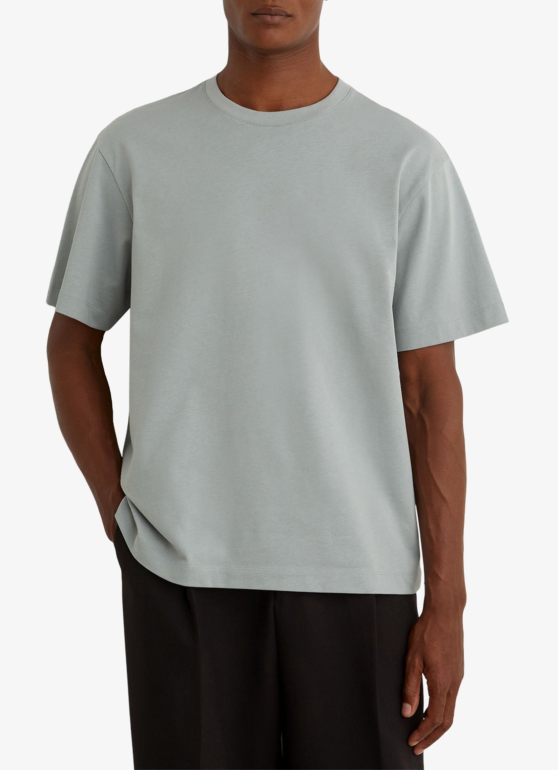 Reiss Tate T-shirt met stretch - detail 2 lichtblauw