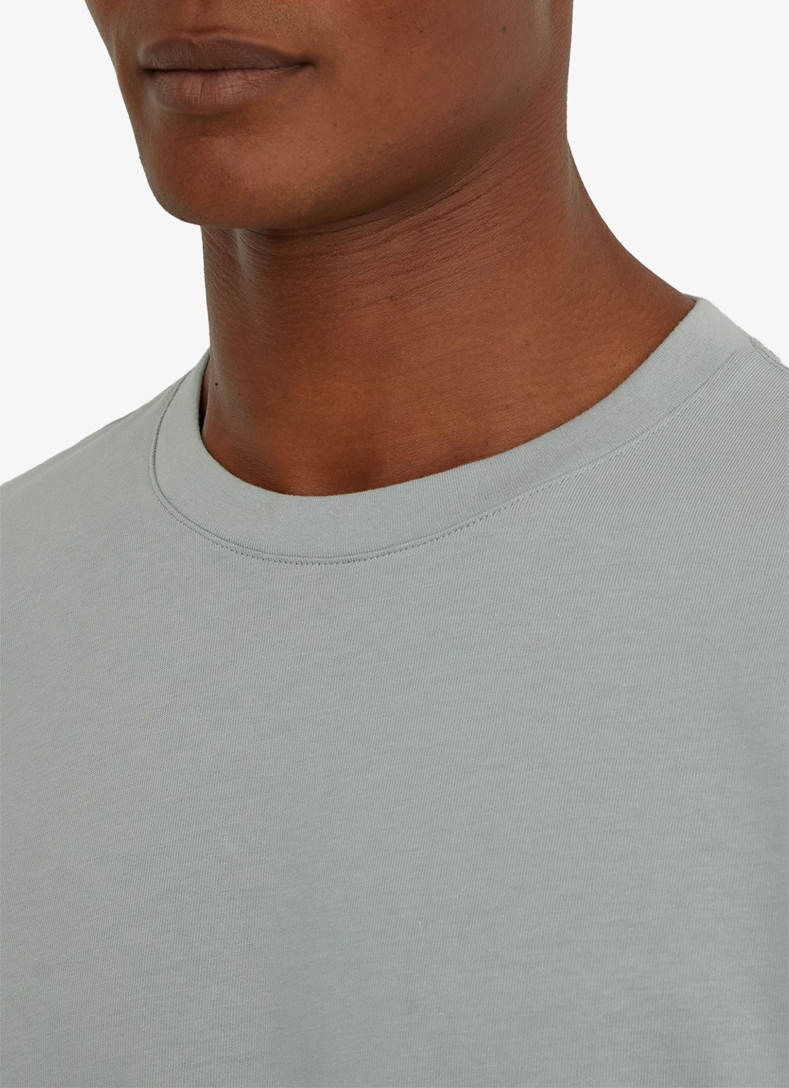 Reiss Tate T-shirt met stretch - detail 3 lichtblauw