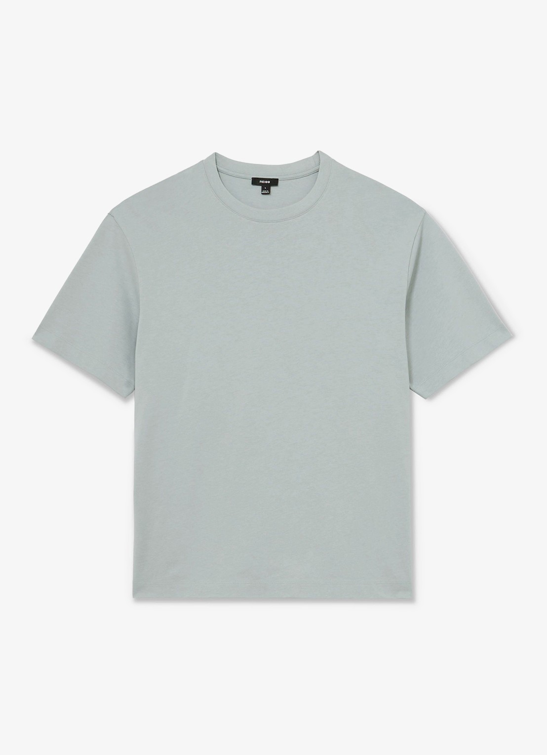 Reiss Tate T-shirt met stretch - voorkant 5 lichtblauw