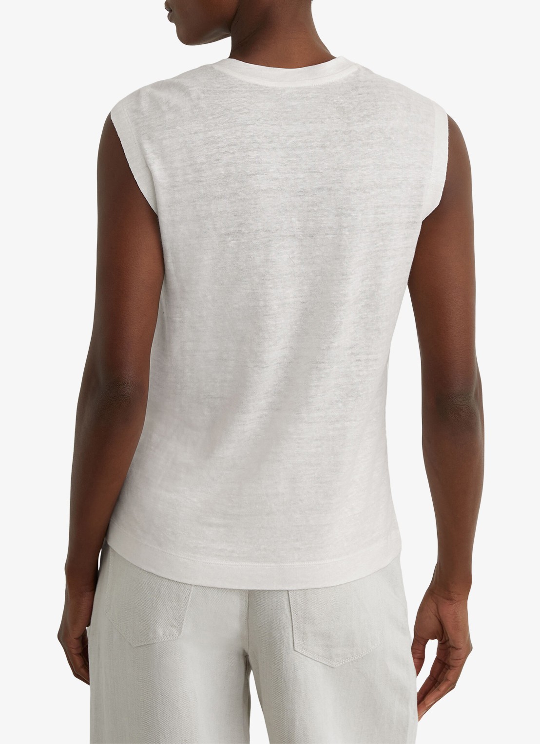 Reiss Taylor top van linnen - achterkant 3 wit