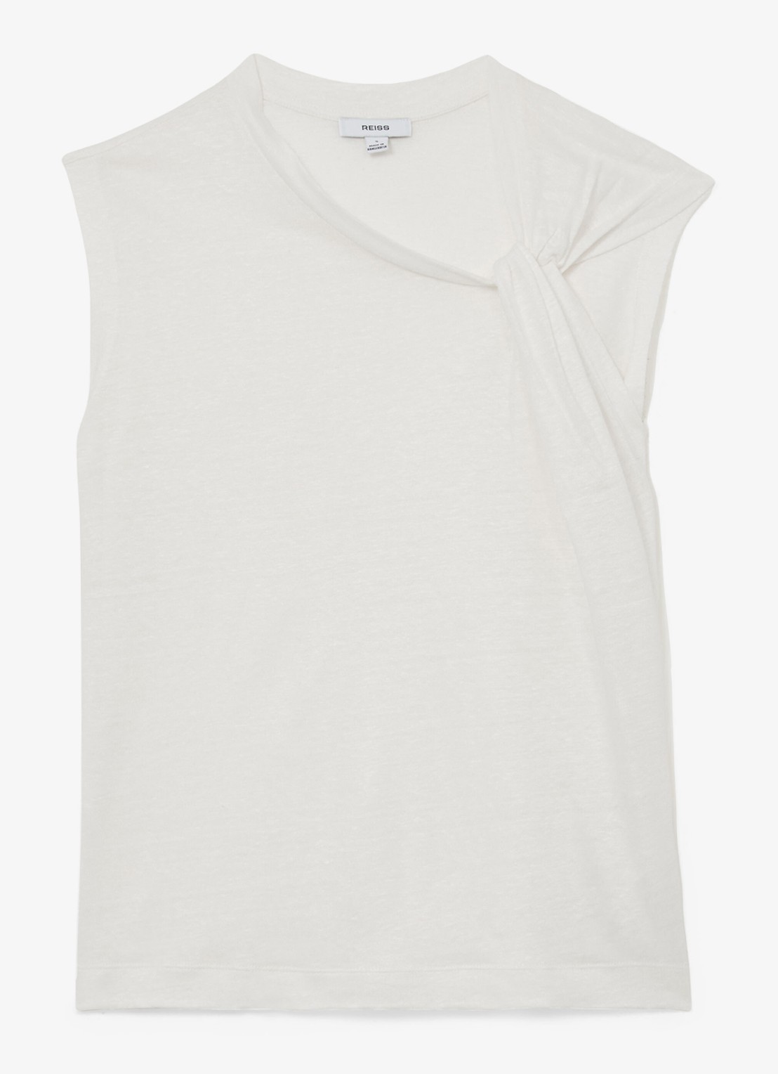 Reiss Taylor top van linnen - voorkant wit