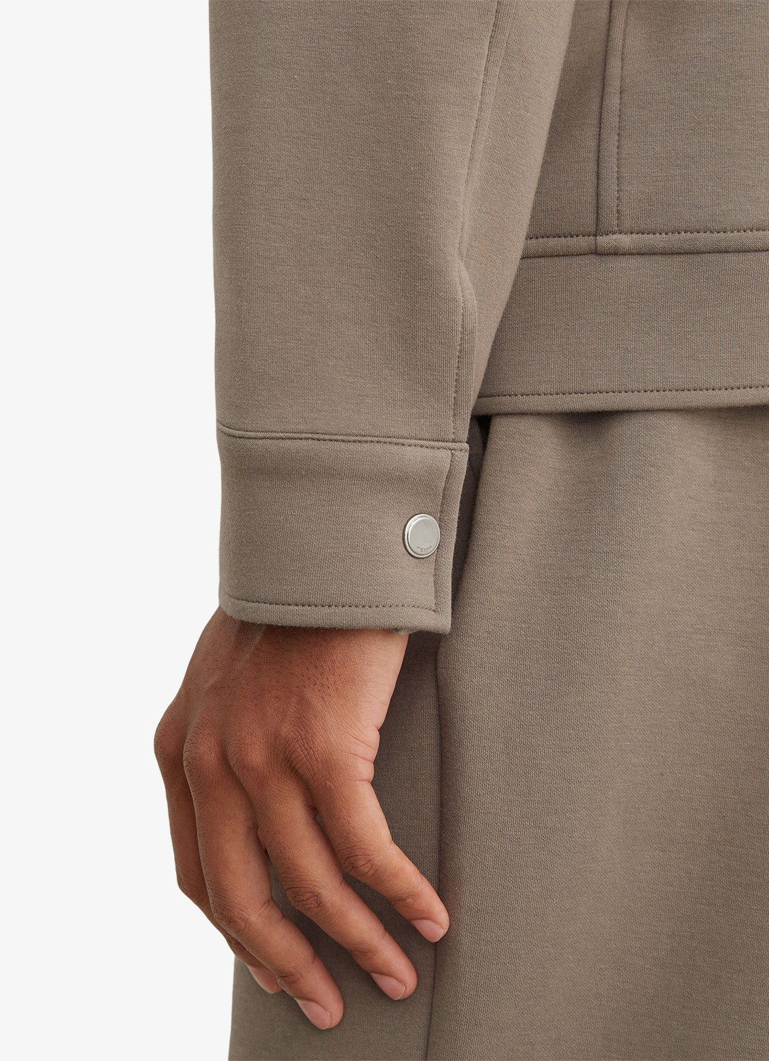 Reiss Thom regular fit overshirt met borstzak - detail 5 lichtbruin