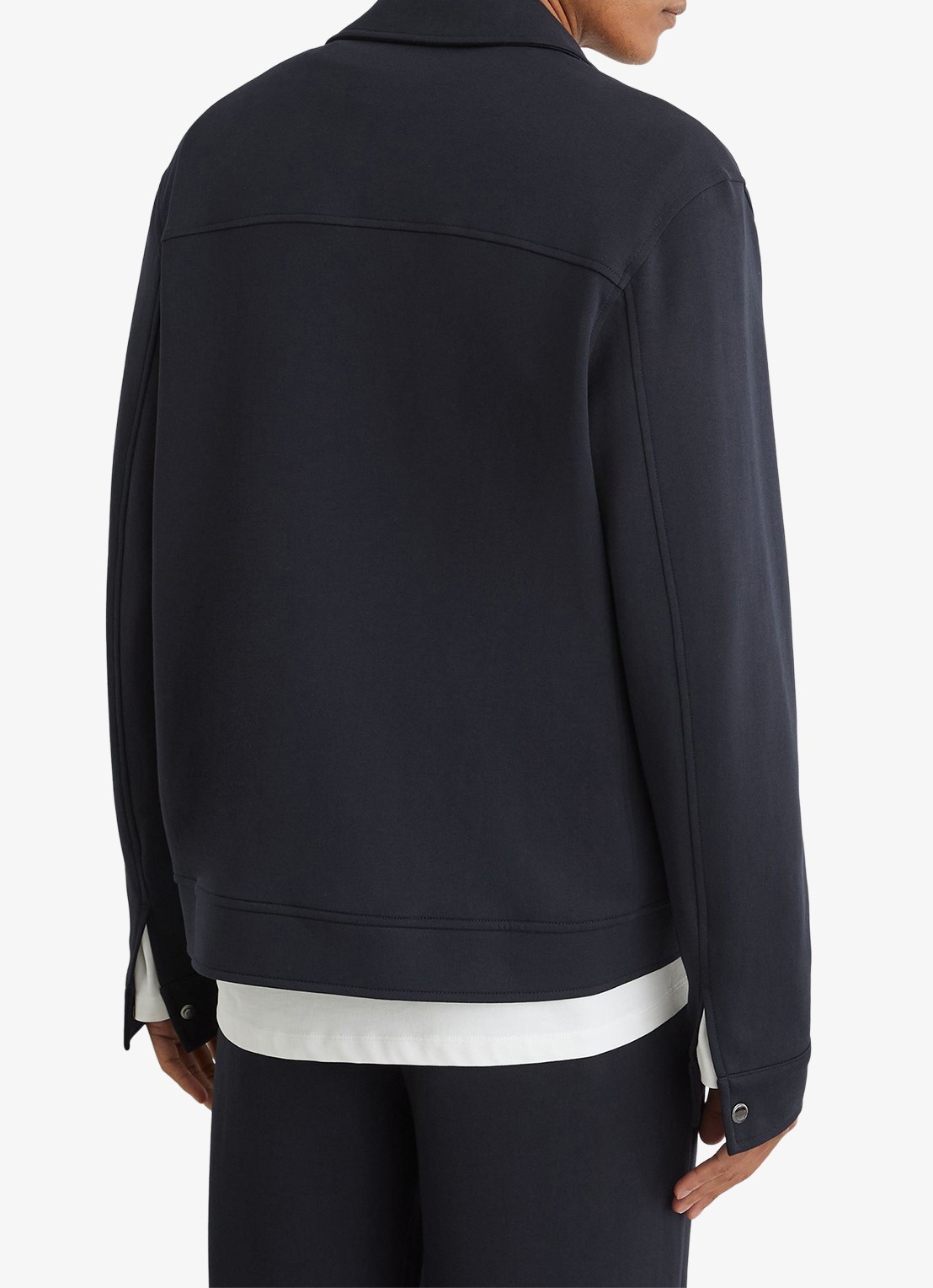 Reiss Thom regular fit overshirt met borstzak - achterkant navy / blauw