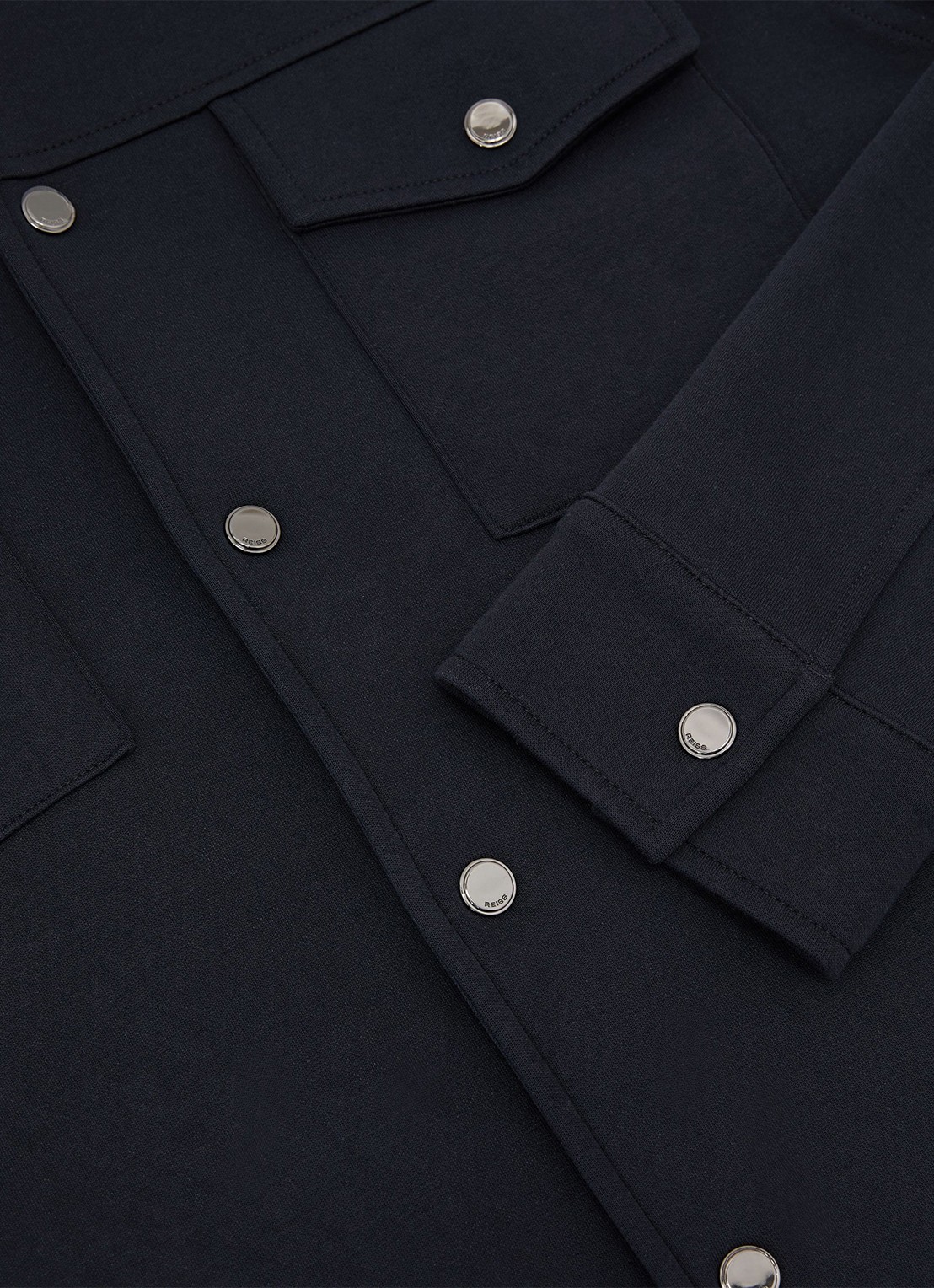 Reiss Thom regular fit overshirt met borstzak - detail 4 navy / blauw