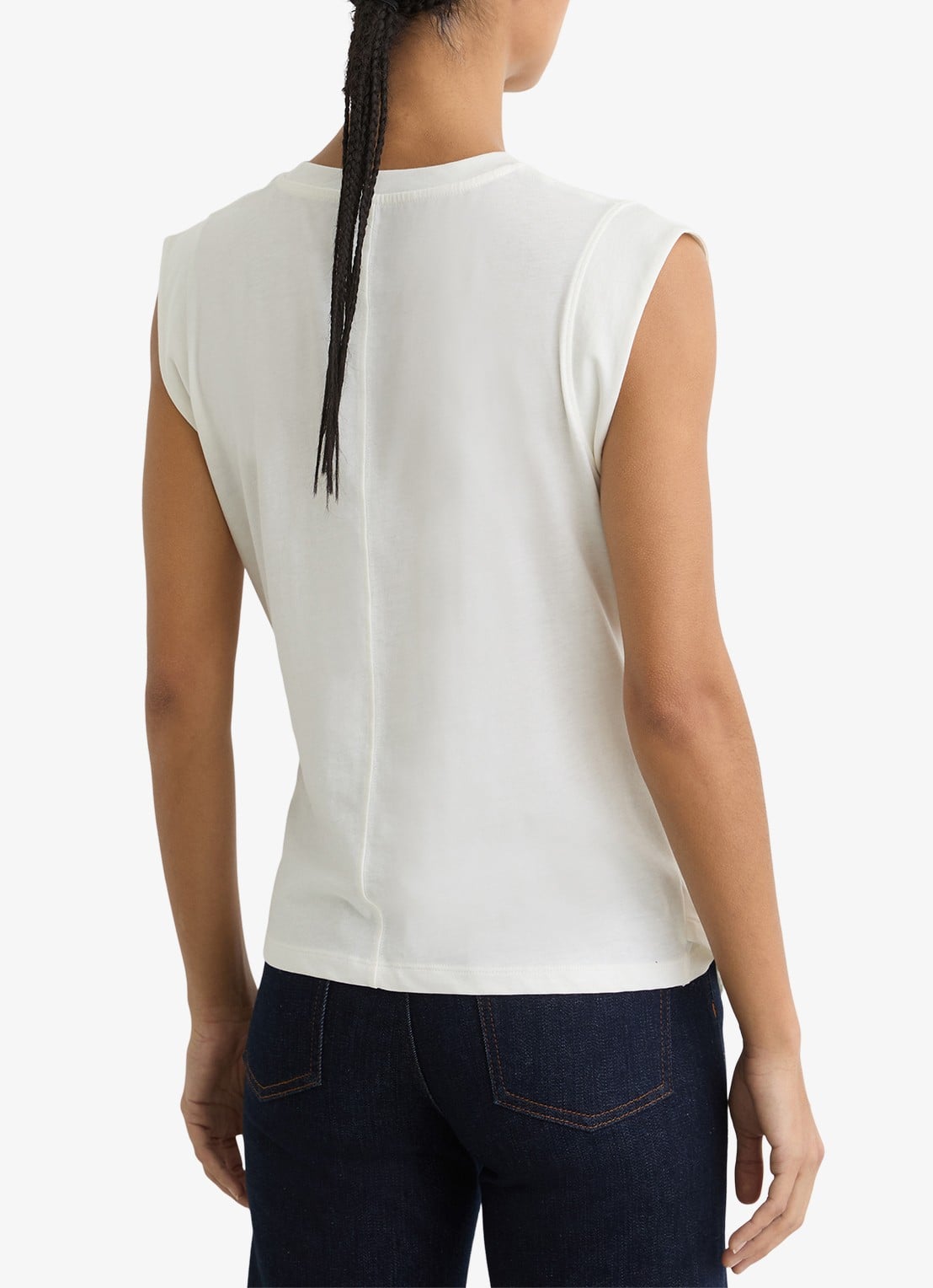 Reiss Tia top met gedrapeerd detail - achterkant 5 wit
