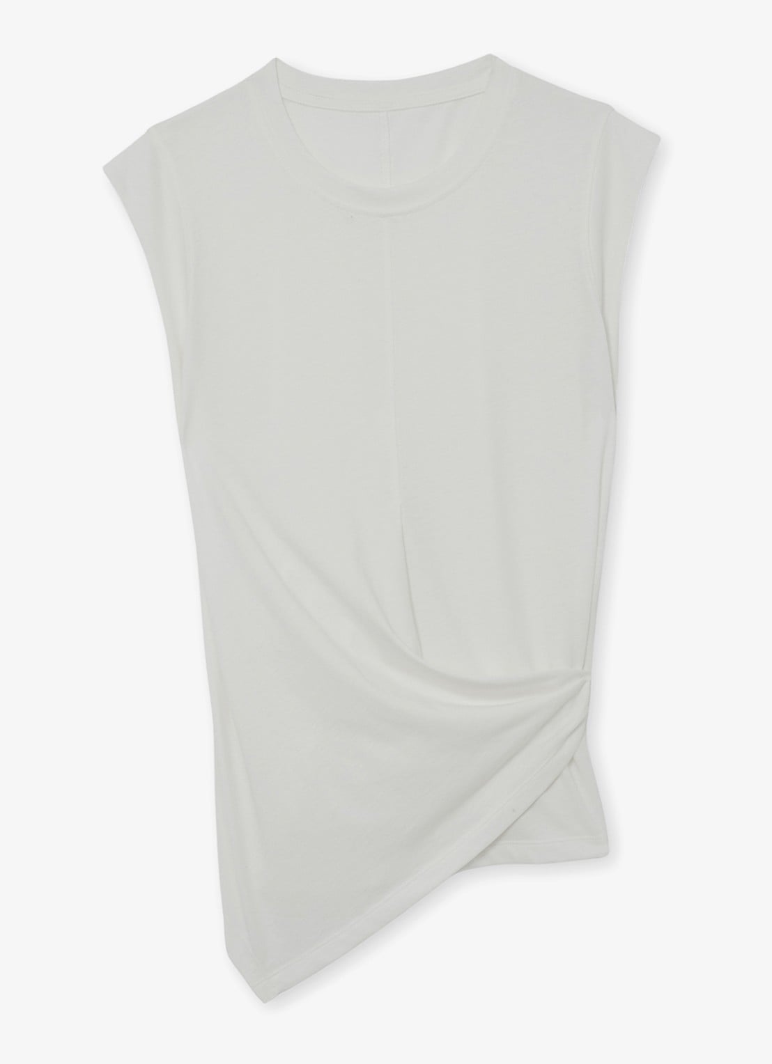 Reiss Tia top met gedrapeerd detail - voorkant wit