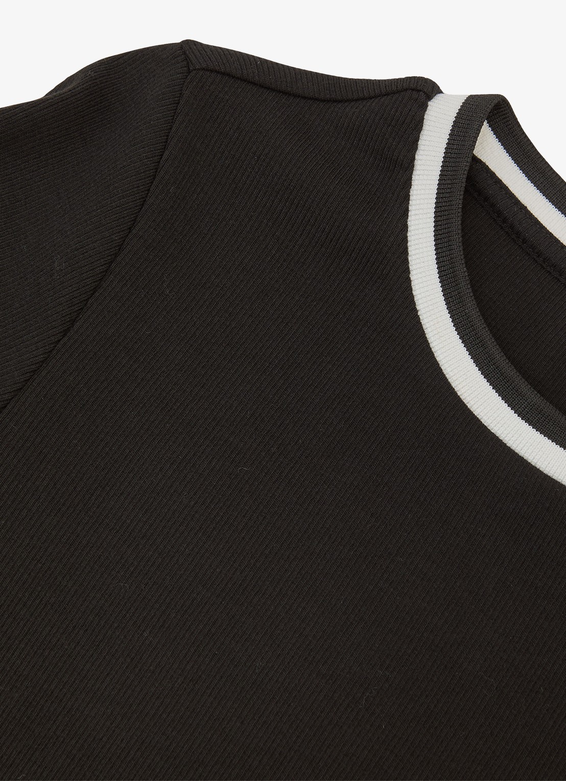 Reiss Tilly ribgebreide top met ronde hals - detail 5 zwart