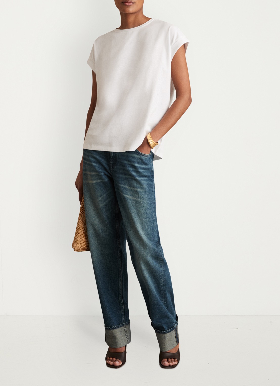Reiss Tommie T-shirt met stretch - voorkant 4 wit