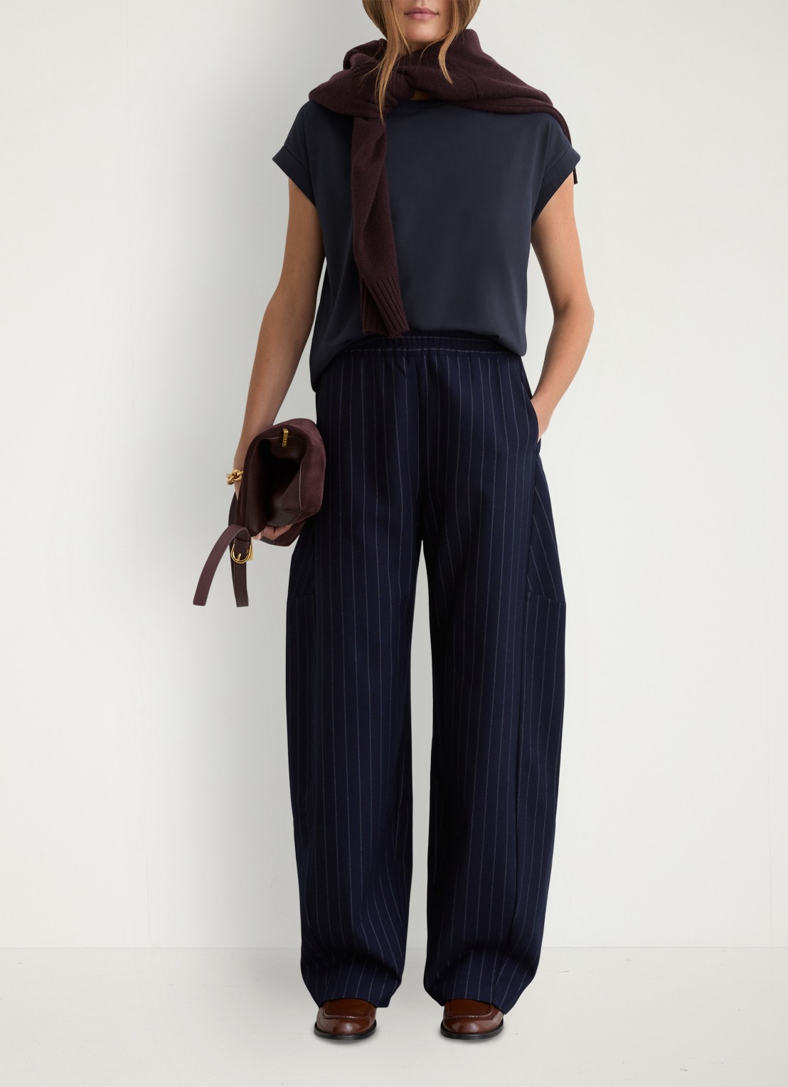 Reiss Tommie T-shirt met stretch - voorkant 3 blauw