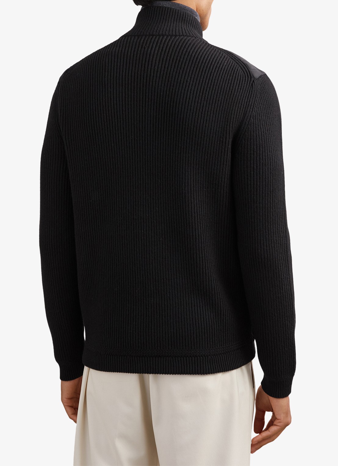 Reiss Townsend jack met quilt patroon - achterkant black / zwart