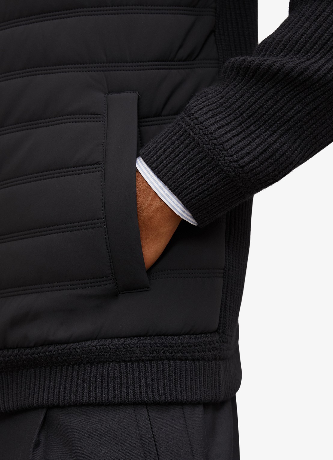 Reiss Townsend jack met quilt patroon - detail 6 navy / blauw