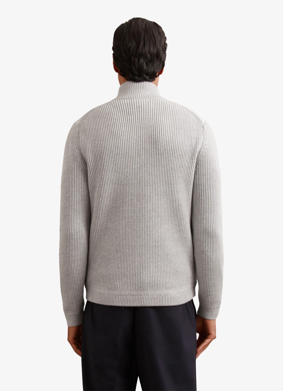 Reiss Townsend jack met quilt patroon - achterkant soft grey / grijs