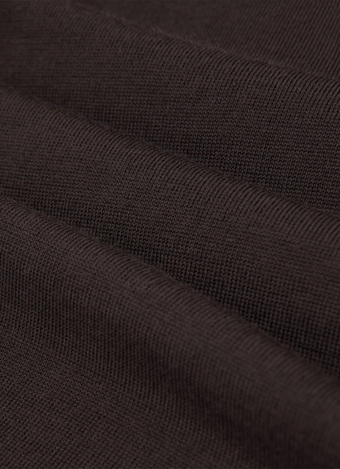 Reiss Trafford polo van wol met lange mouw - detail 5 chocoladebruin