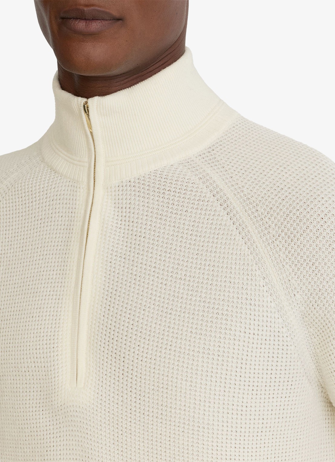 Reiss Tristan fijngebreide trui van wol en kasjmier - detail 5 white / wit