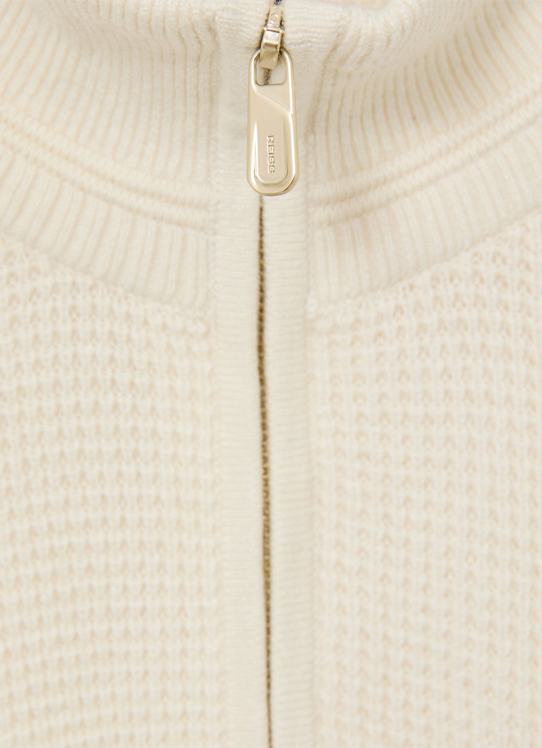 Reiss Tristan fijngebreide trui van wol en kasjmier - detail 6 white / wit