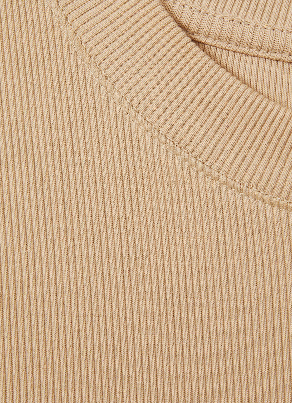 Reiss Trudy fijngebreide top met plooien - detail 6 camel