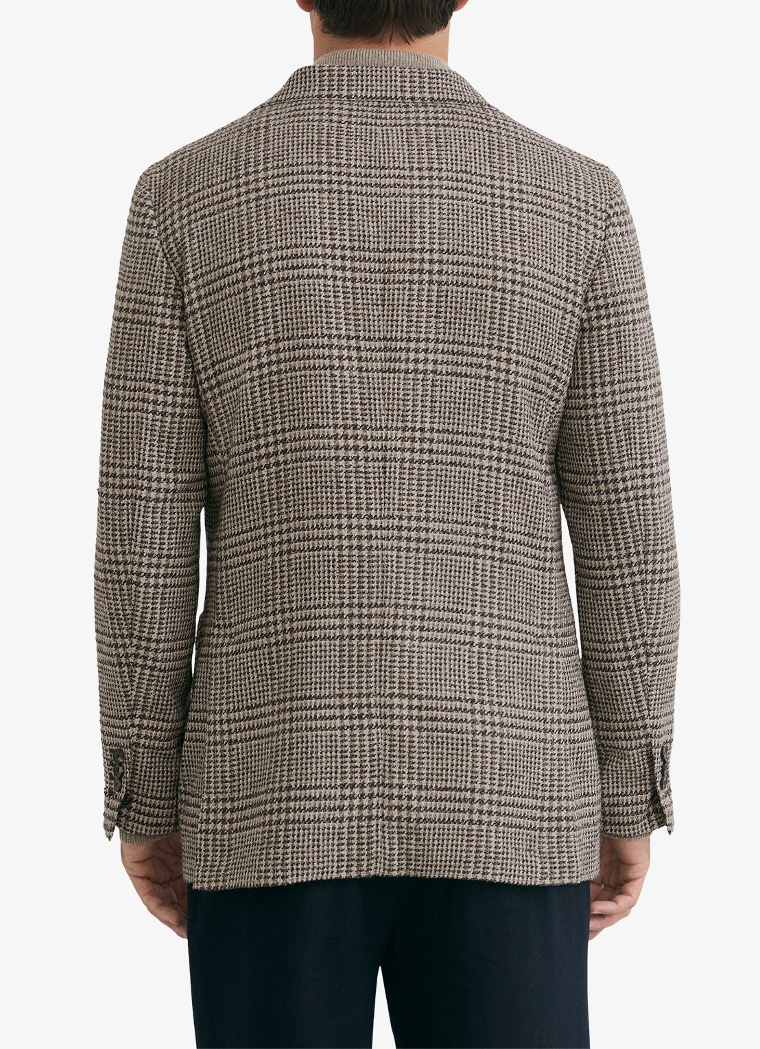 Reiss Tuscan colbert met ruitdessin - achterkant 3 bruin
