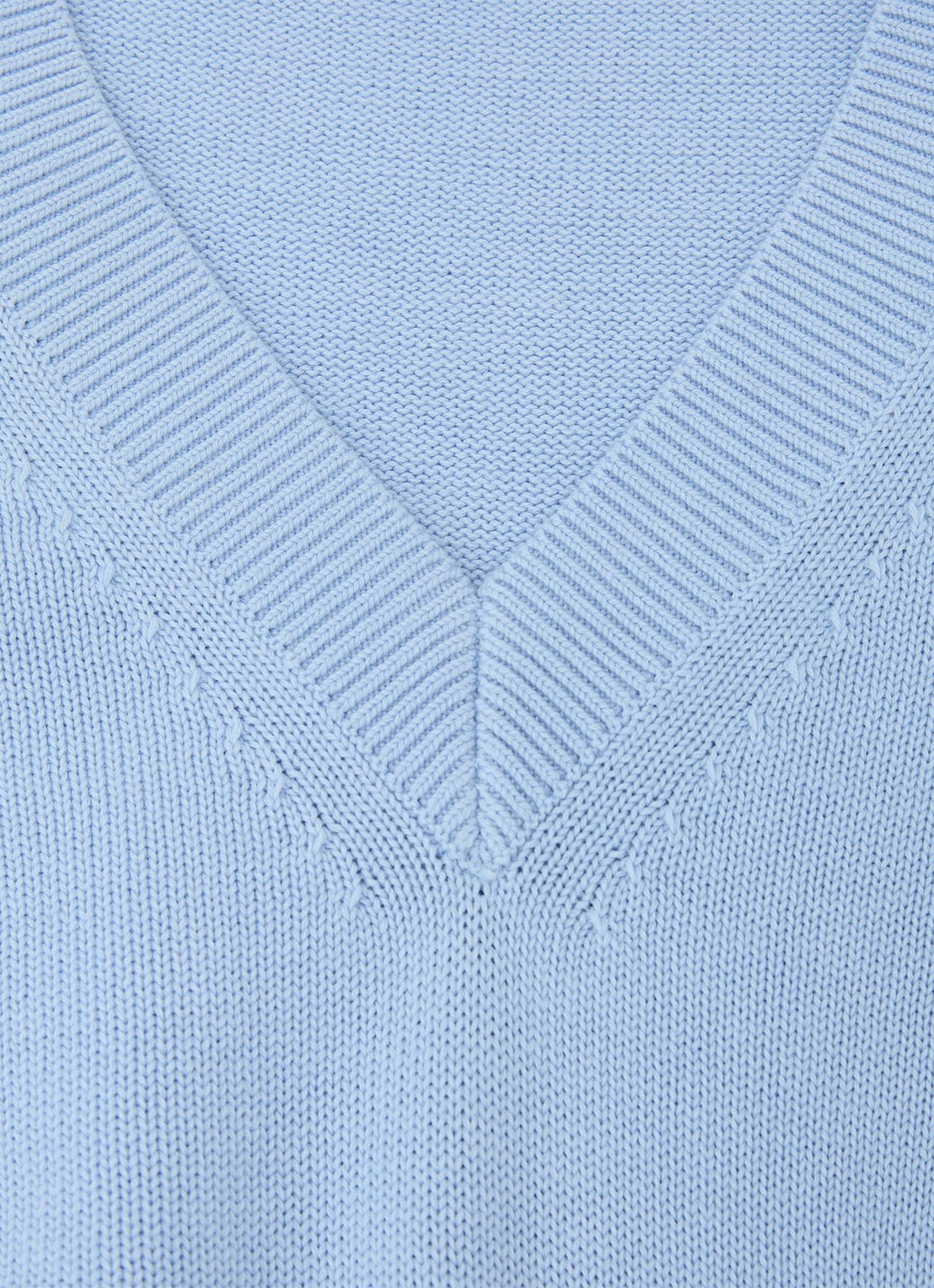 Reiss Valerie fijngebreide trui met V-hals - detail 4 blauw