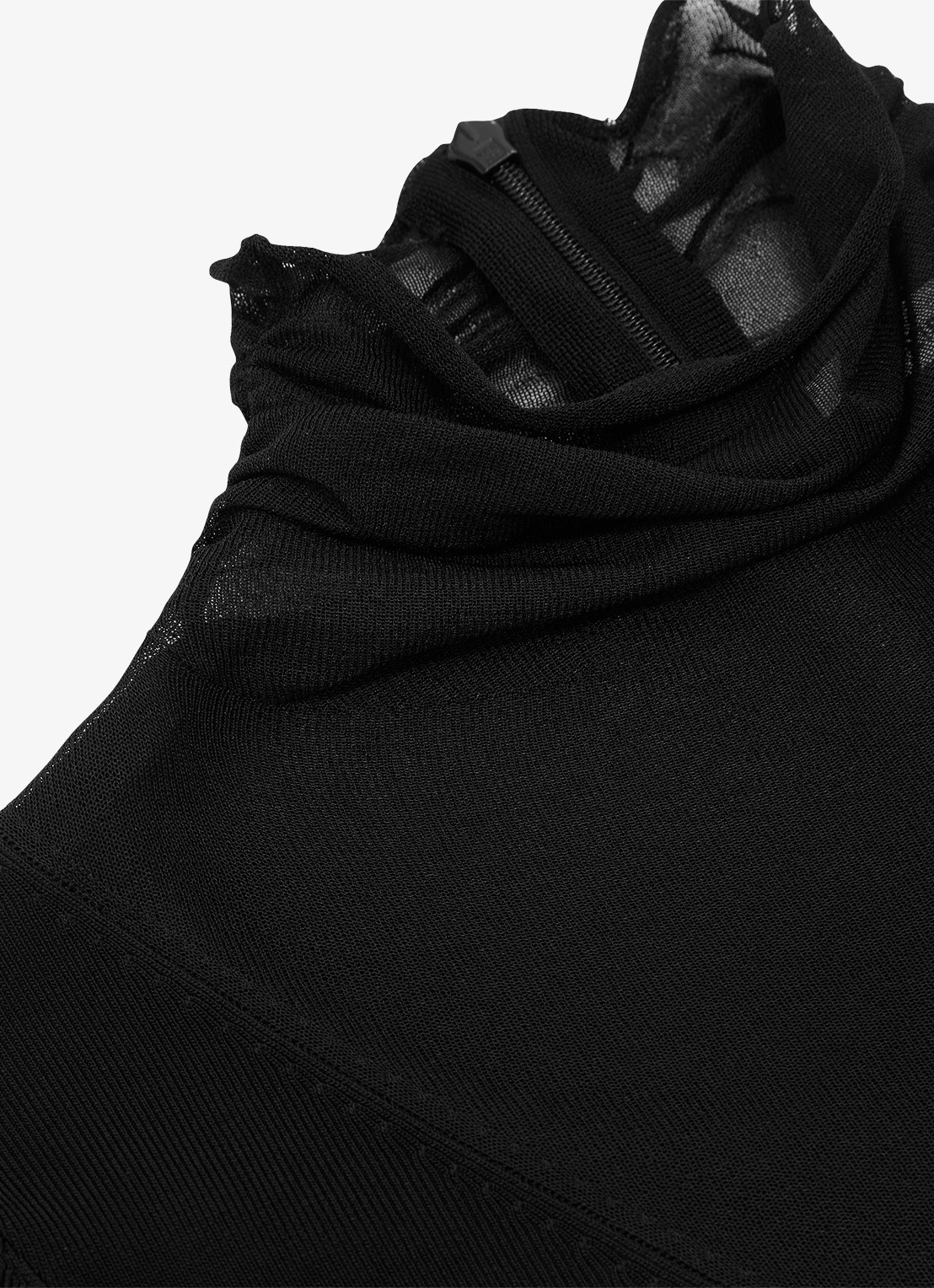 Reiss Vanessa top met details van mesh - detail 4 black / zwart
