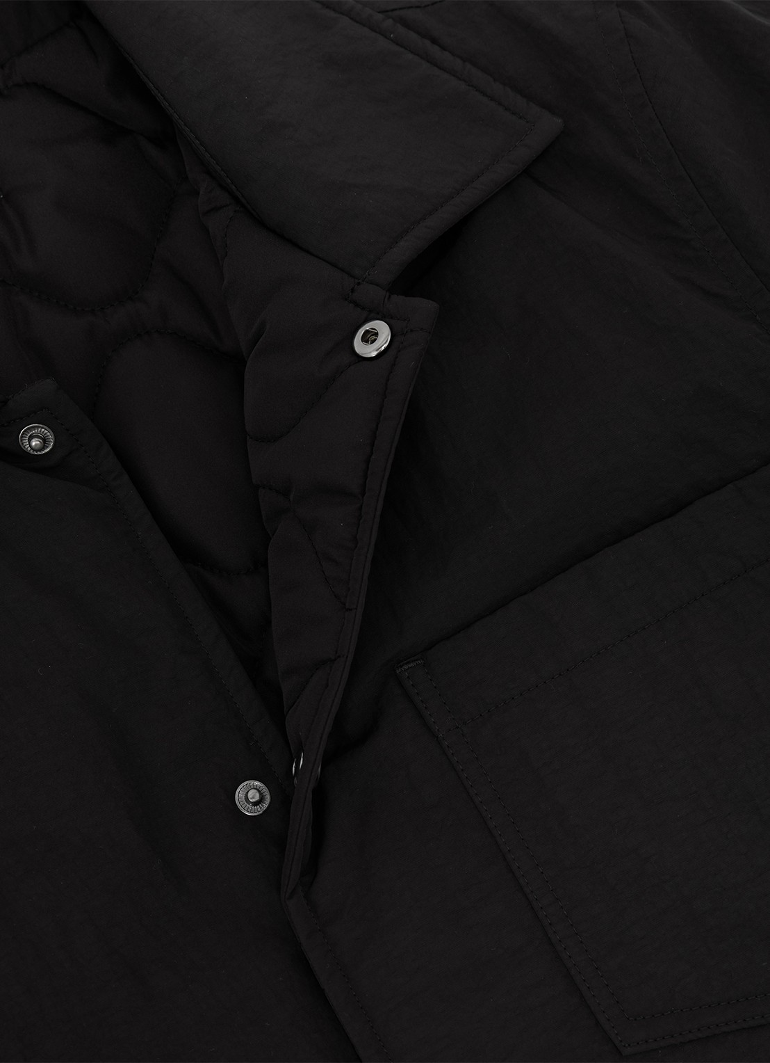 Reiss Vasey gewatteerde jack met borstzak - detail 3 zwart