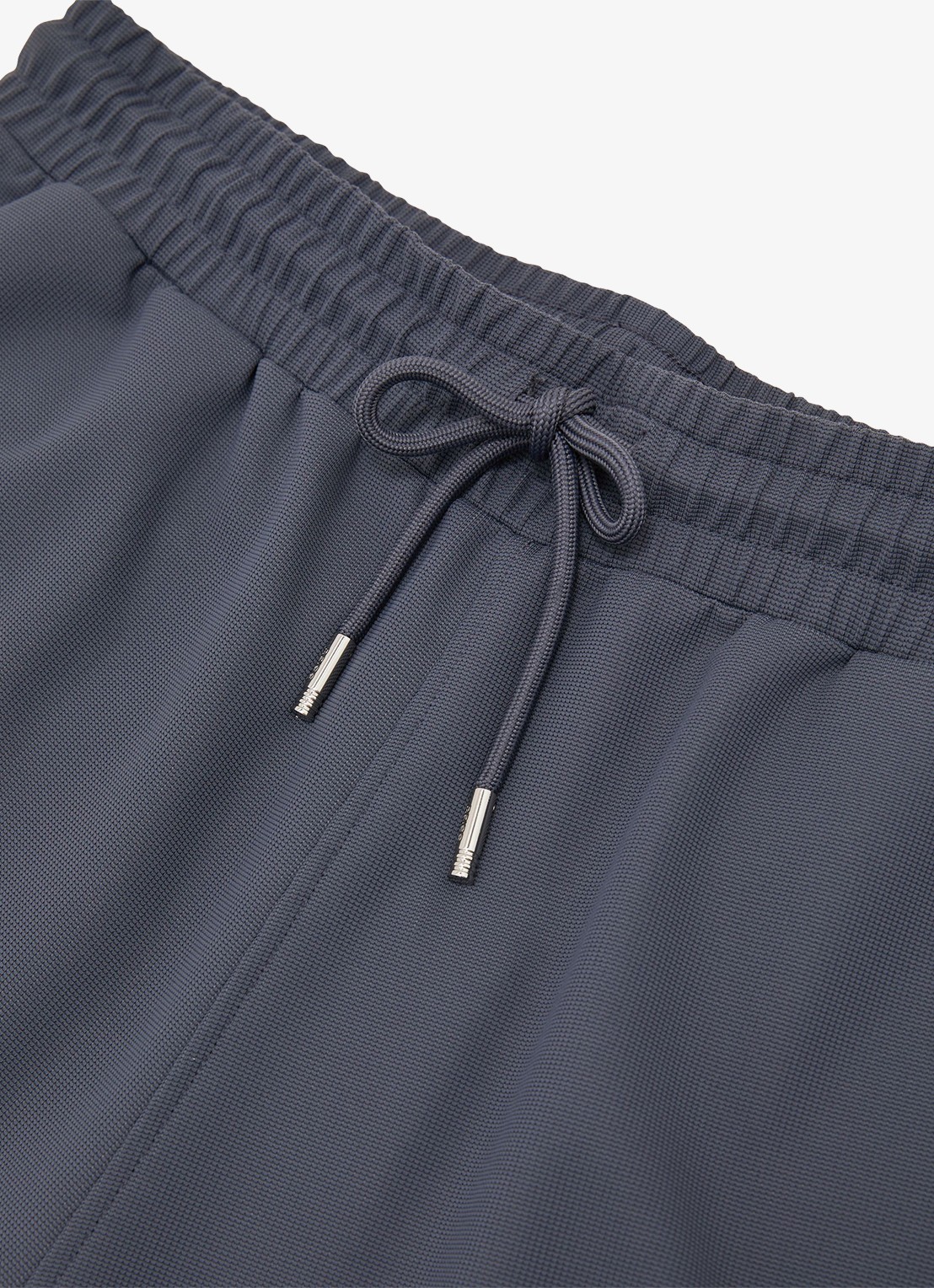 Reiss VAULT high waist wide fit korte broek met structuur - detail 3 blauwgrijs