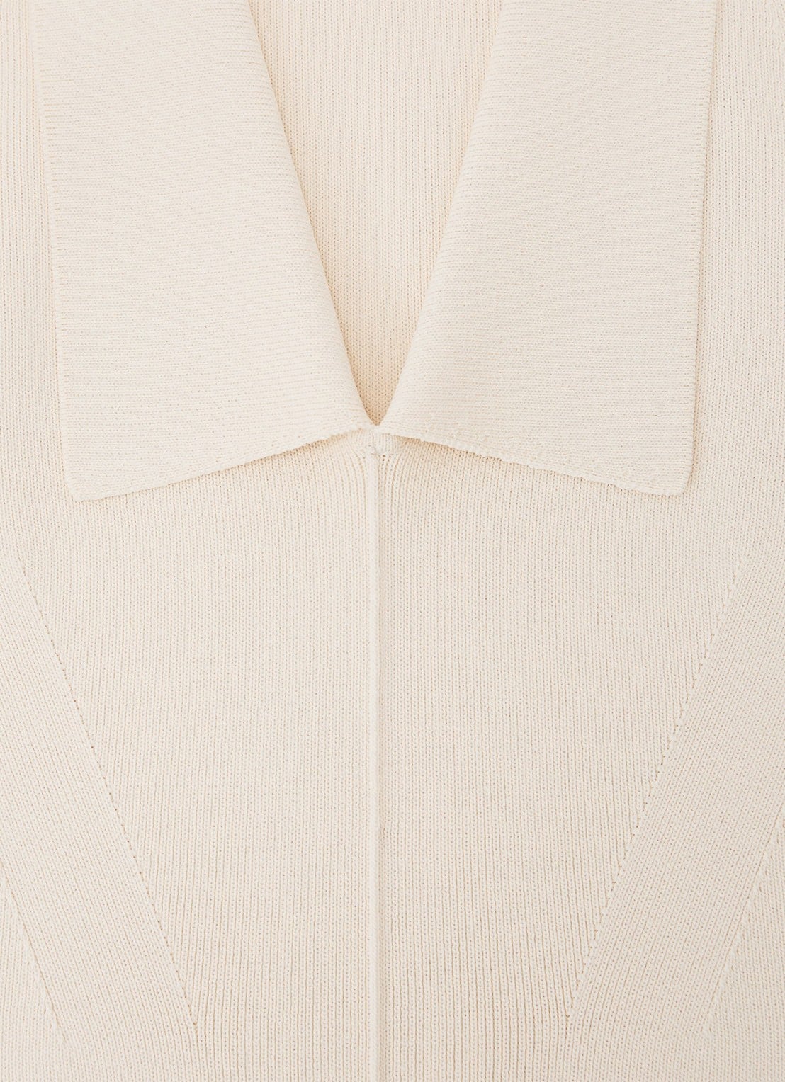 Reiss Vera fijngebreide top met kraag - detail 4 ivory / beige