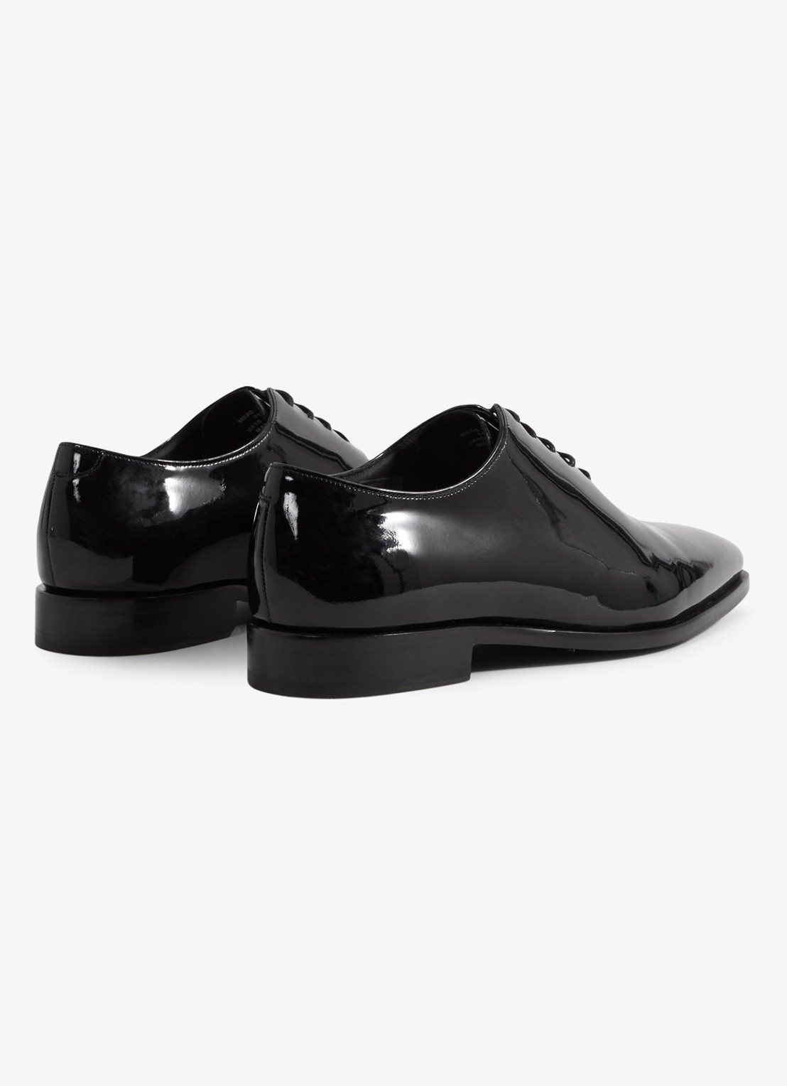 Reiss Veterschoen met lakfinish - achterkant 4 zwart