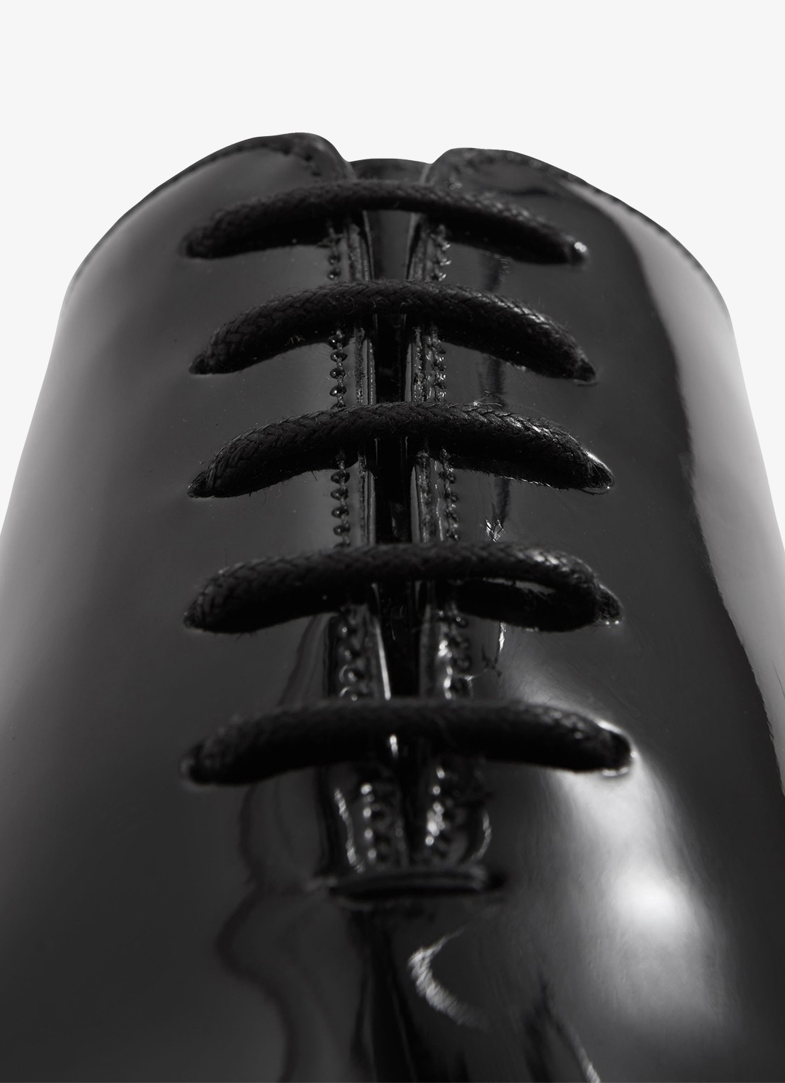 Reiss Veterschoen met lakfinish - detail 3 zwart