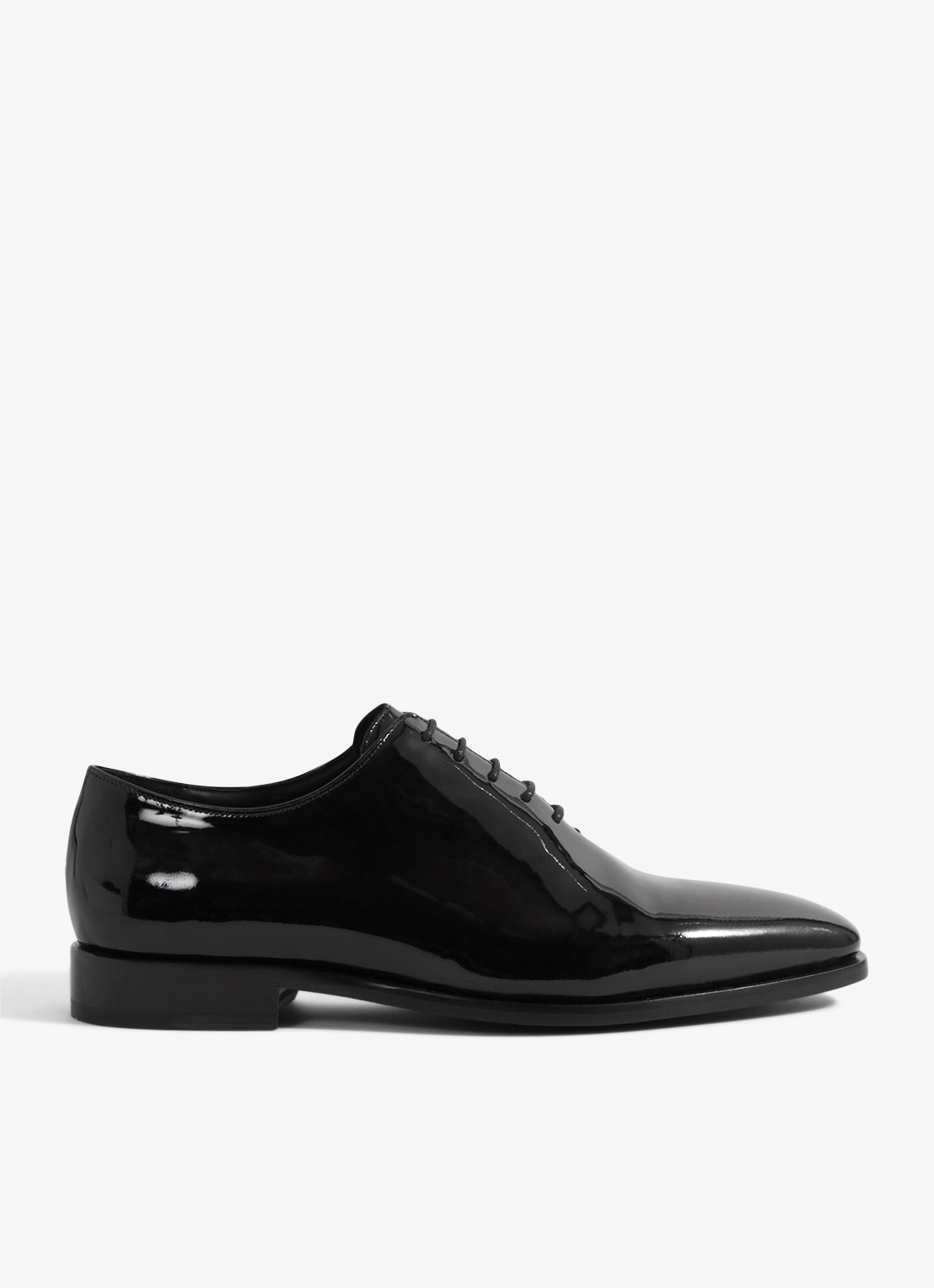 Reiss Veterschoen met lakfinish - voorkant 5 zwart