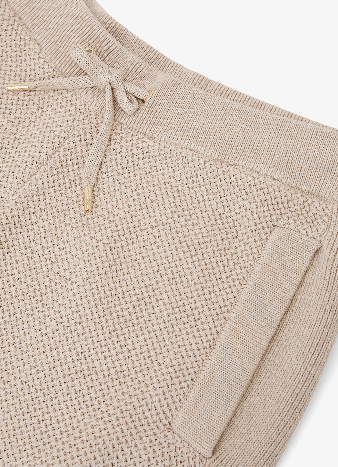Reiss Vigo straight fit korte broek met structuur - detail 7 stone / beige