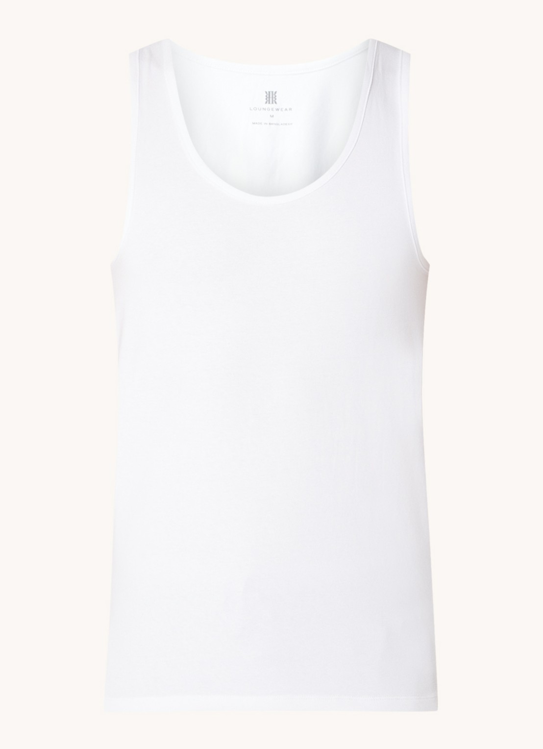 Reiss Vinnie lounge tanktop met ronde hals - voorkant white / wit
