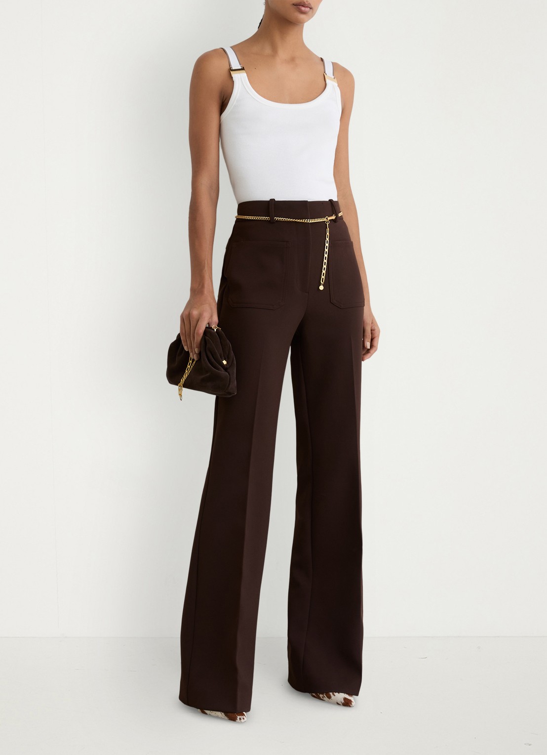Reiss Vinnie tanktop met ronde hals - voorkant 3 wit