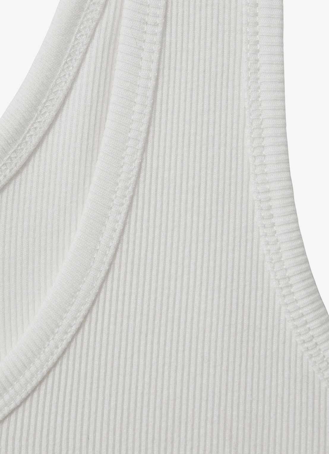 Reiss VIOLET Stretch-Cotton Ribbed Vest - detail 5 wit