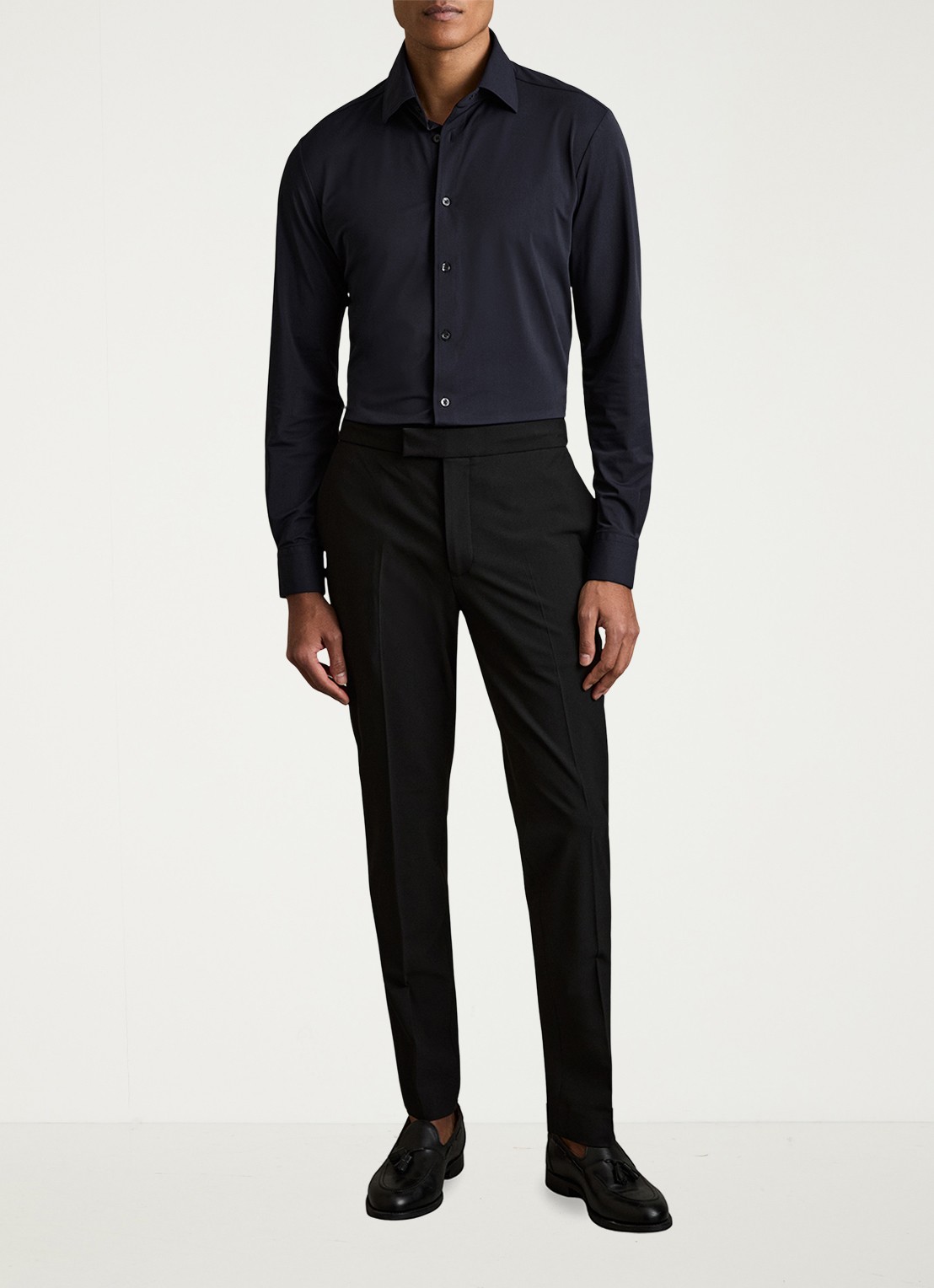 Reiss Voyager regular fit overhemd - voorkant 2 donkerblauw