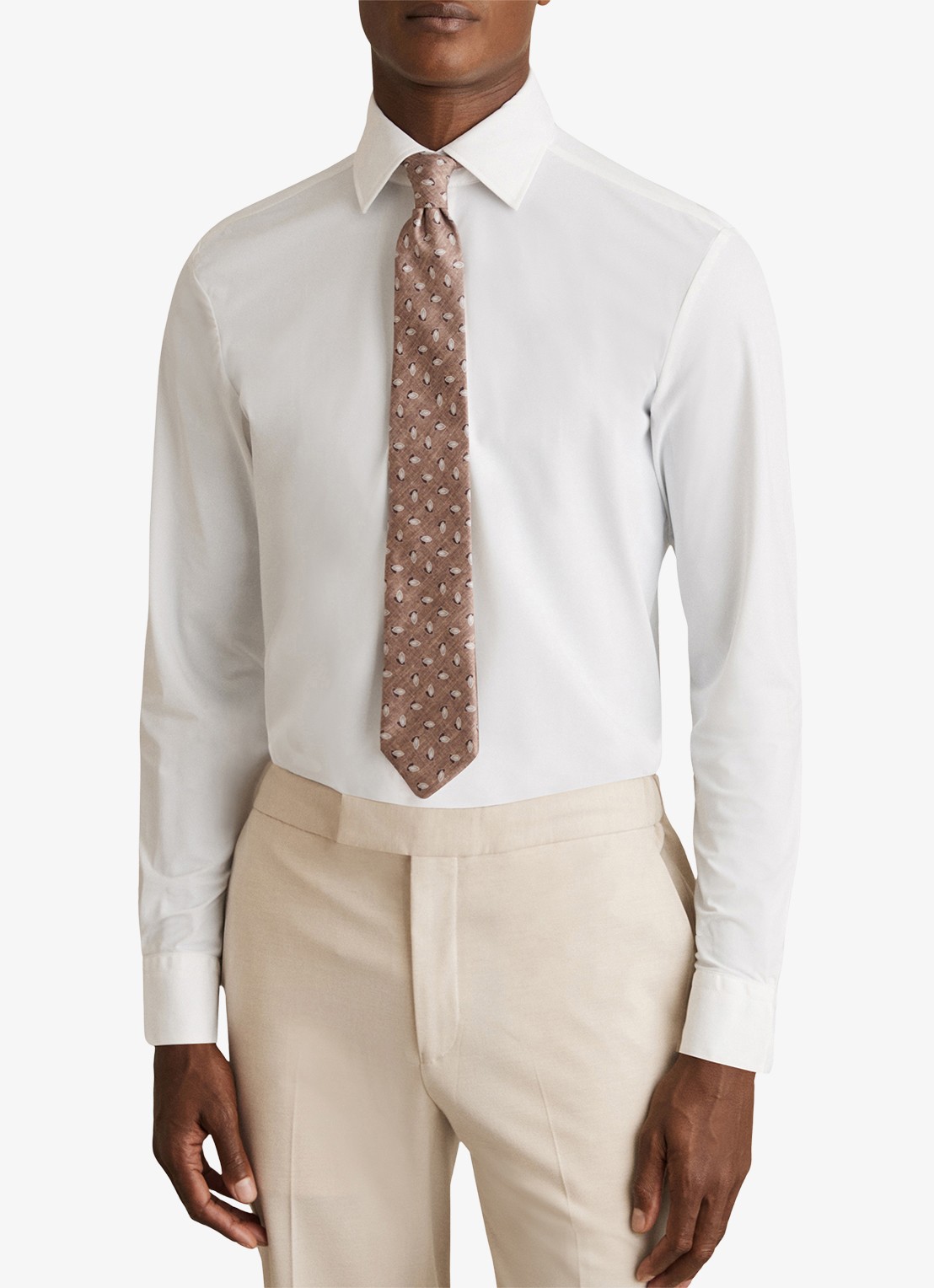 Reiss Voyager regular fit overhemd - voorkant 3 white / wit